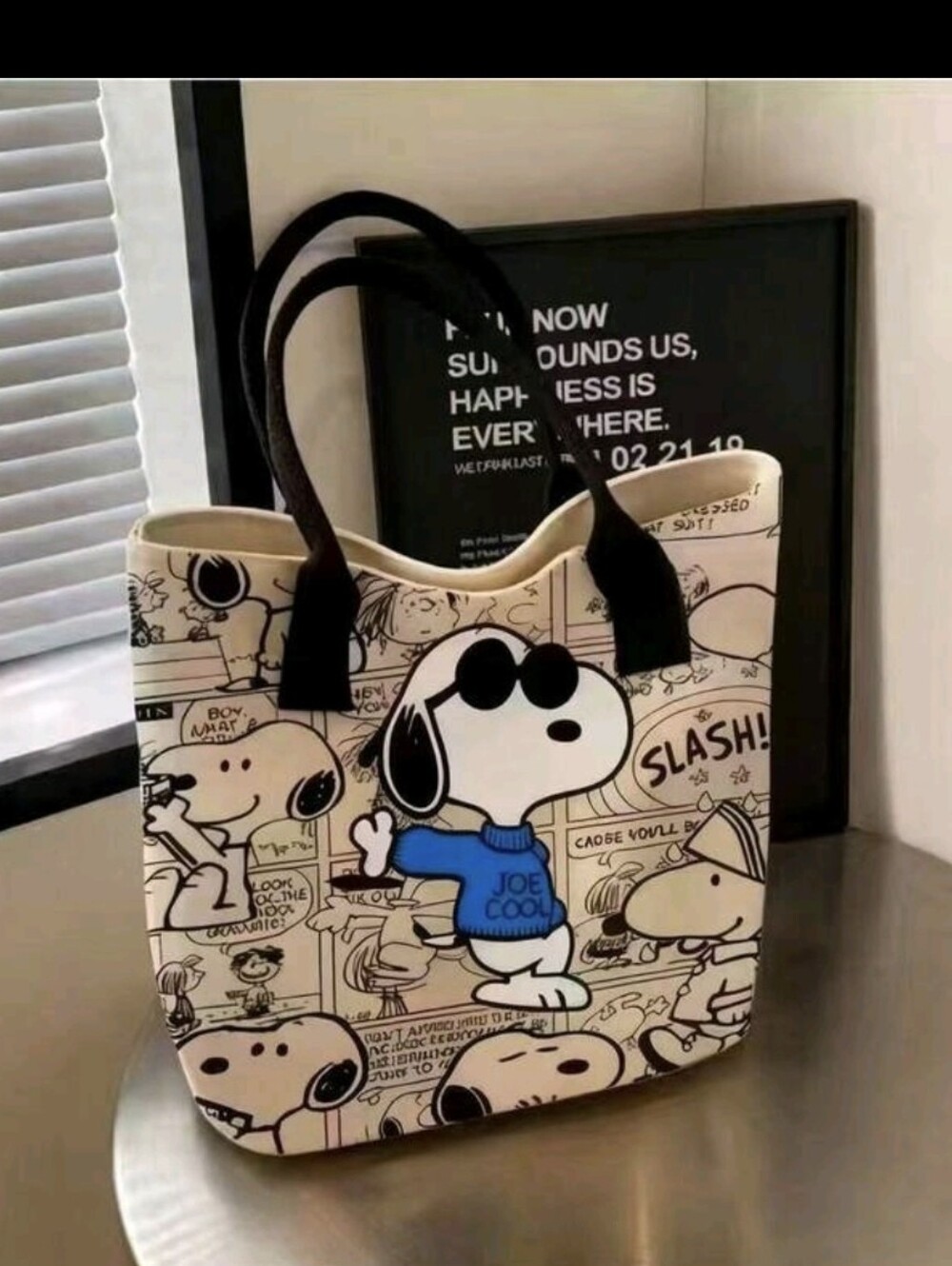 Snoopy Canvas Shoulder Tote Bag